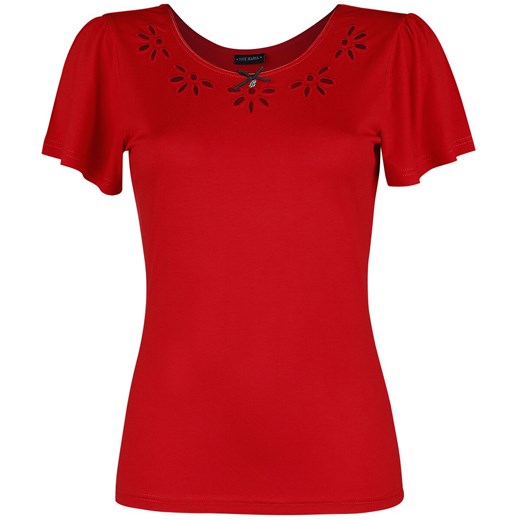 Vive Maria - Midsummer Flower Shirt - T-Shirt - czerwony XXL EMP