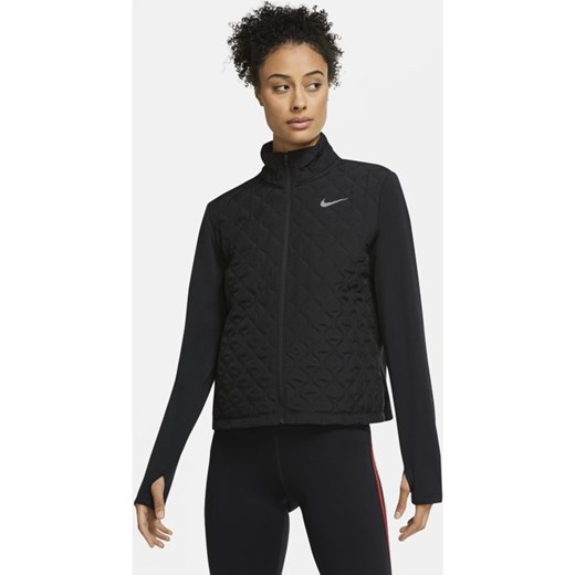 Kurtka damska czarna Nike bez kaptura w sportowym stylu 