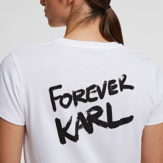 Koszulka damska Karl Lagerfeld Forever Karl T-Shirt 205W1702 100 Karl Lagerfeld sneakerstudio.pl