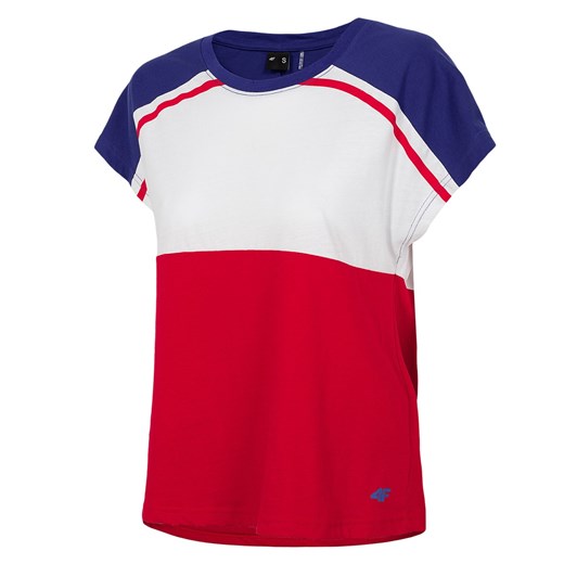 Koszulka T-shirt damska 4F TSD021 - czerwony (H4L20-TSD021-62S) XS okazyjna cena Military.pl