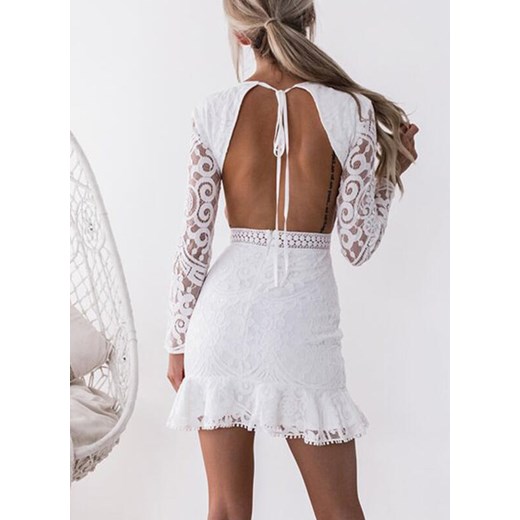 101023-WHITE (S) Sukienka XL wyprzedaż sandbella
