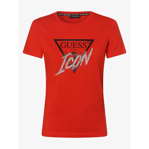 GUESS - T-shirt damski, czerwony Guess M vangraaf