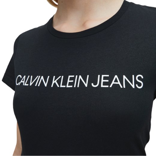 Bluzka damska Calvin Klein z napisami z krótkim rękawem 