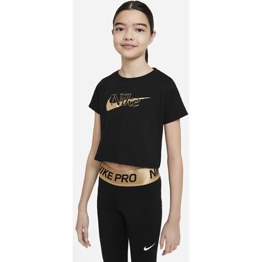T-shirt dla dużych dzieci (dziewcząt) Nike Sportswear - Czerń Nike M Nike poland