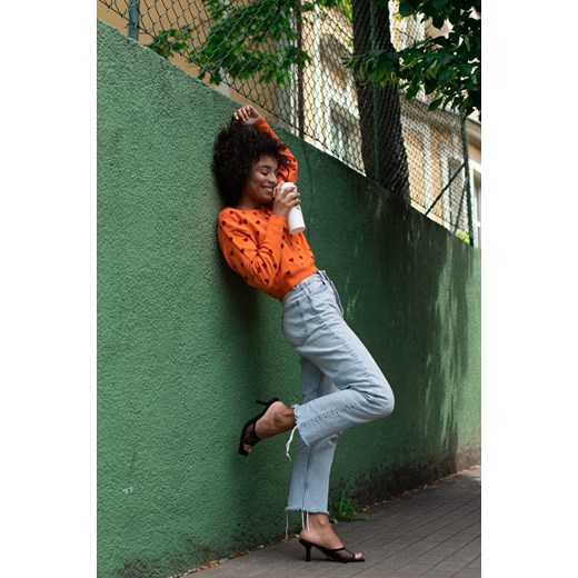 Sweter Roma Orange Laurella S okazja LAURELLA