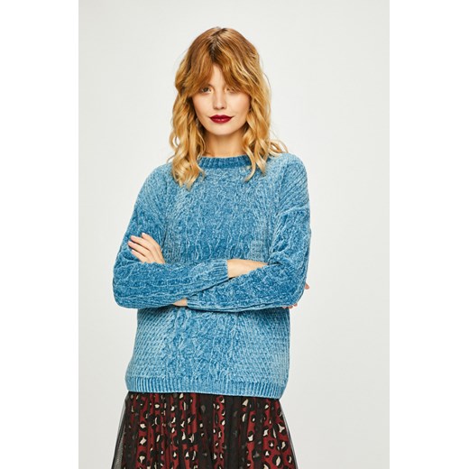 Sweter damski niebieski z warkoczowym splotem Medicine wyprzedaż wearmedicine Odzież Damska ZL turkusowy XFLJ Sweter damski niebieski z warkoczowym splotem Medicine wyprzedaż wearmedicine Odzież Damska ZL turkusowy XFLJ
