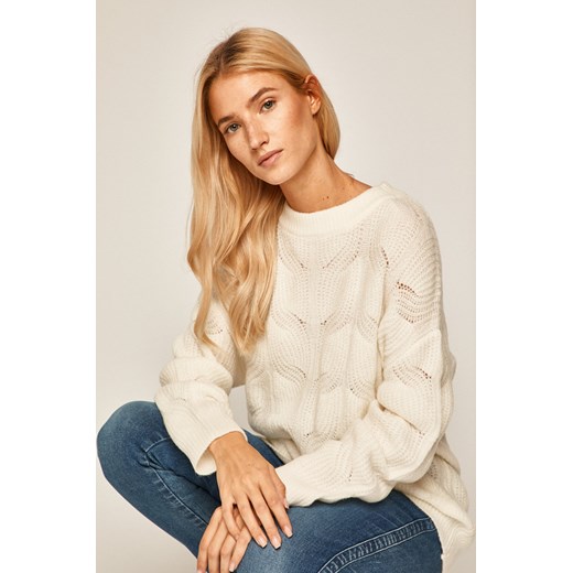 Sweter damski ażurowy kremowy Medicine wyprzedaż wearmedicine Odzież Damska MV beżowy JFIG Sweter damski ażurowy kremowy Medicine wyprzedaż wearmedicine Odzież Damska MV beżowy JFIG