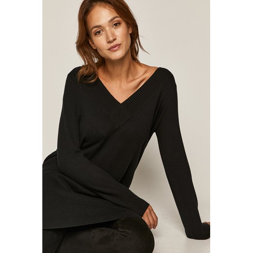 Sweter damski ze spiczastym dekoltem czarny Medicine wearmedicine Odzież Damska GQ czarny LRTD Sweter damski ze spiczastym dekoltem czarny Medicine wearmedicine Odzież Damska GQ czarny LRTD
