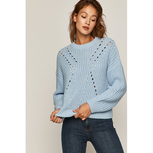 Sweter damski z obniżoną linią ramion niebieski Medicine wearmedicine Odzież Damska YY niebieski SDAD Sweter damski z obniżoną linią ramion niebieski Medicine wearmedicine Odzież Damska YY niebieski SDAD
