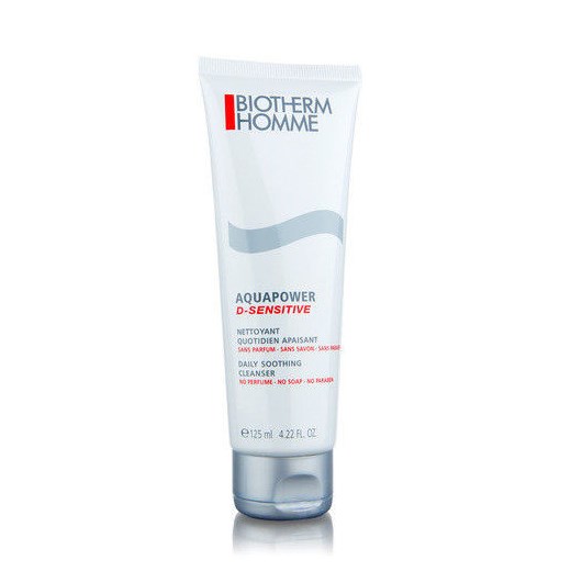 Biotherm Homme Aquapower D-Sensitive Cleanser 125ml M Żel do mycia twarzy perfumy-perfumeria-pl zielony żelowy