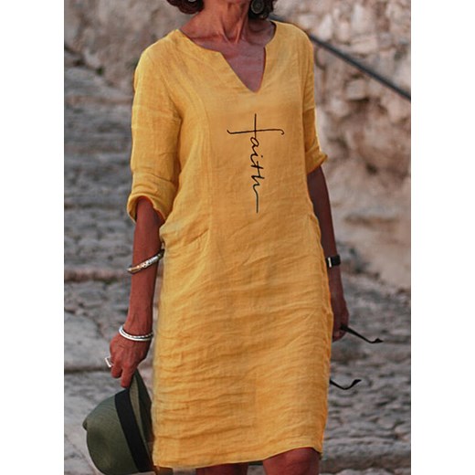 Sukienka Sandbella żółta dzienna mini 