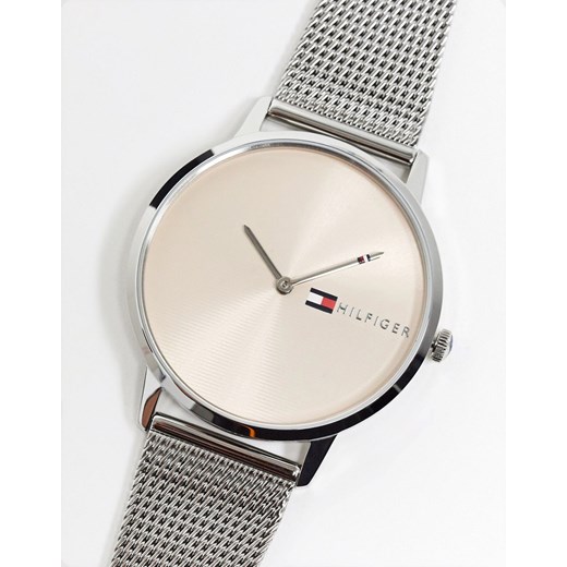 Tommy Hilfiger – 1781970 – Damski zegarek na pasku z siateczki w kolorze srebrnym Tommy Hilfiger No Size Asos Poland
