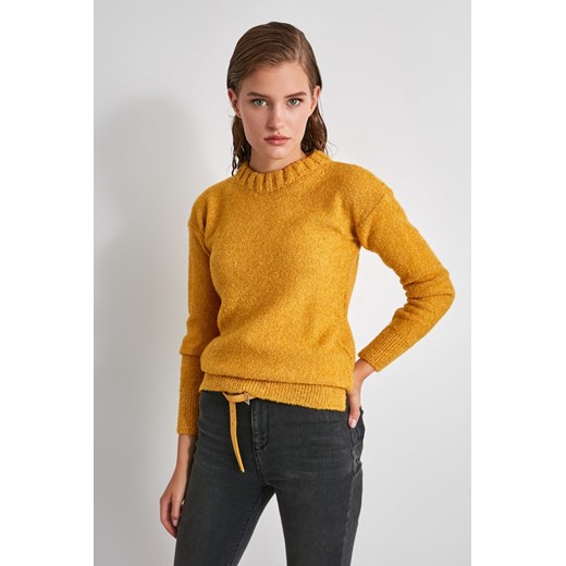 Trendyol Yellow Bicycle Collar Knit Sweater Trendyol S Factcool
