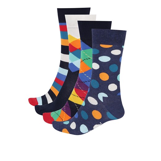 Set of four pairs of Happy Socks Mix men's patterned socks Happy Socks 41-46 Factcool