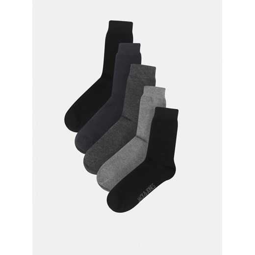 Set of five pairs of socks in black and grey Jack &amp; Jones Jens Jack & Jones One size Factcool