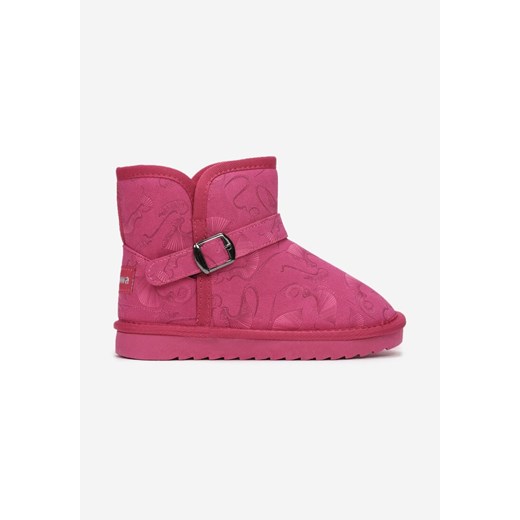 Buty zimowe dziecięce Multu bez zapięcia różowe śniegowce 