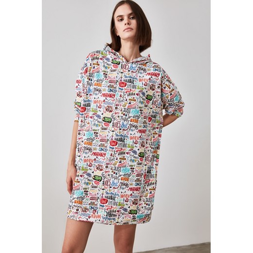 Trendyol Multicolor Printed Knitted Sweat Dress Trendyol XS Factcool