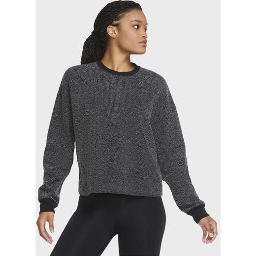 Szara bluza damska Nike z polaru jesienna krótka