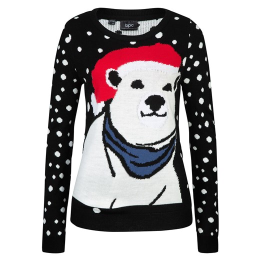 Sweter z bożonarodzeniowym motywem | bonprix Bonprix 40/42 okazyjna cena bonprix