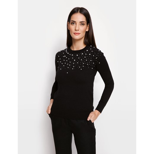 Sweter z perełkami i cyrkoniami MOLTON Molton L okazja Molton