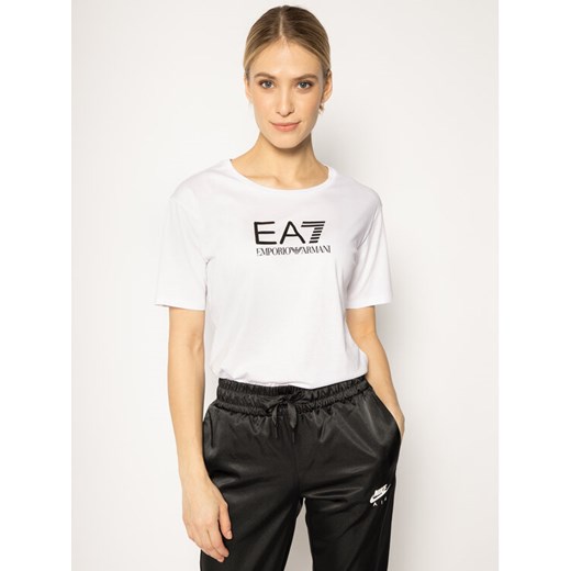 EA7 Emporio Armani T-Shirt 3HTT32 TJ52Z 0102 Biały Regular Fit XL okazja MODIVO