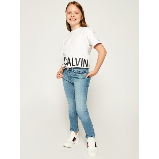 Calvin Klein Jeans Jeansy Pine Light IB0IB00335 Niebieski Skinny Fit 14 wyprzedaż MODIVO