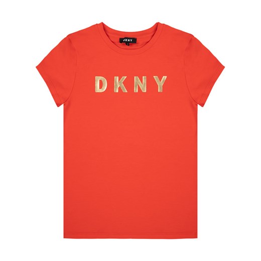 DKNY T-Shirt D35Q19 D Czerwony Regular Fit 14A okazja MODIVO