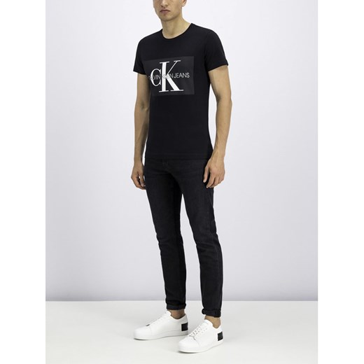 Calvin Klein Jeans T-Shirt Core Monogram Box Logo J30J307842 Czarny Regular Fit L MODIVO