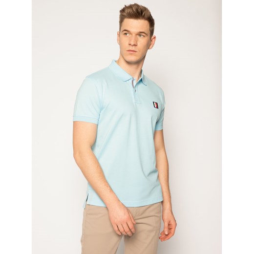 TOMMY HILFIGER Polo Icon Mini Badge MW0MW13077 Niebieski Regular Fit Tommy Hilfiger M MODIVO wyprzedaż