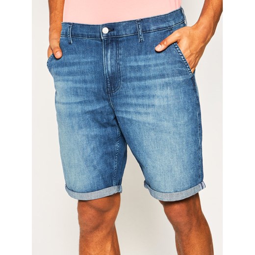 Calvin Klein Jeans Szorty jeansowe J30J314642 Granatowy Regular Fit 33 wyprzedaż MODIVO