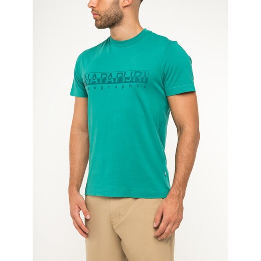 Napapijri T-Shirt N0YIJ9 Zielony Regular Fit Napapijri S wyprzedaż MODIVO