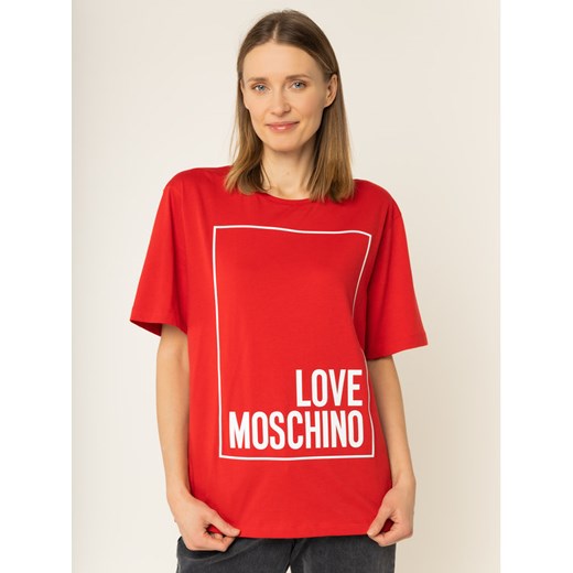 LOVE MOSCHINO T-Shirt W4F8728M 4083 Loose Fit Love Moschino 40 MODIVO wyprzedaż