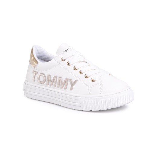 TOMMY HILFIGER Sneakersy Low Cut Lace-Up Sneaker T3A4-30612-0977 M Biały Tommy Hilfiger 28 wyprzedaż MODIVO