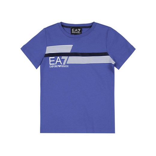 EA7 Emporio Armani T-Shirt 3HBT54 BJ7CZ 1595 Niebieski Regular Fit 4Y wyprzedaż MODIVO