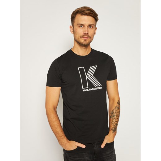 KARL LAGERFELD T-Shirt Crewneck 755032 502224 Czarny Regular Fit Karl Lagerfeld L MODIVO
