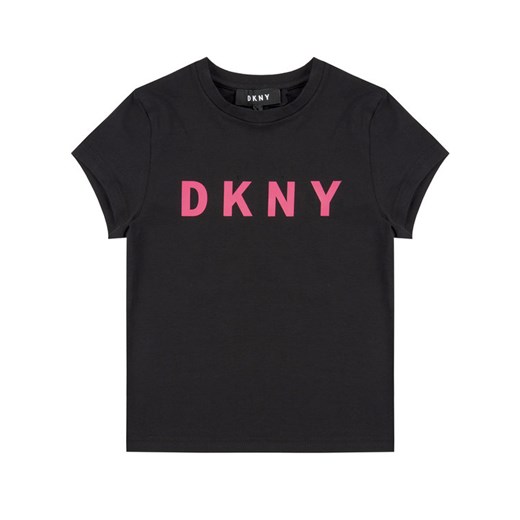 DKNY T-Shirt D35Q47 D Czarny Regular Fit 16A wyprzedaż MODIVO