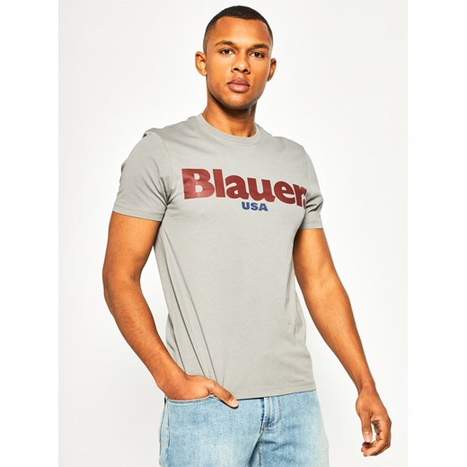 Blauer T-Shirt USA 20SBLUH02170 004547 Szary Regular Fit XL okazja MODIVO