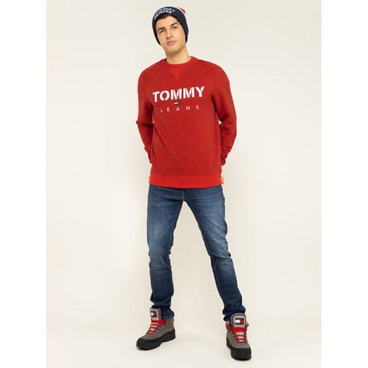 Tommy Jeans Bluza Melange Crew DM0DM07401 Czerwony Regular Fit Tommy Jeans XL okazja MODIVO
