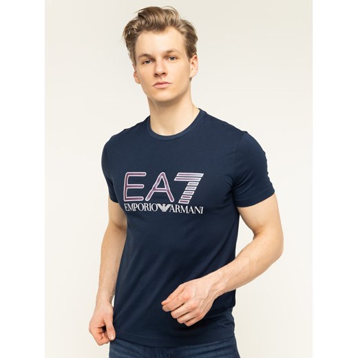 EA7 Emporio Armani T-Shirt 3HPT15 PJ02Z 1554 Granatowy Regular Fit XL okazja MODIVO