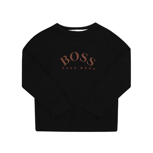 Boss Sweter J25G01 S Czarny Regular Fit 6A wyprzedaż MODIVO