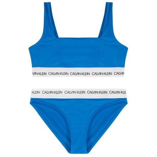 Calvin Klein Swimwear Strój kąpielowy G80G800298 Niebieski 14_16 wyprzedaż MODIVO