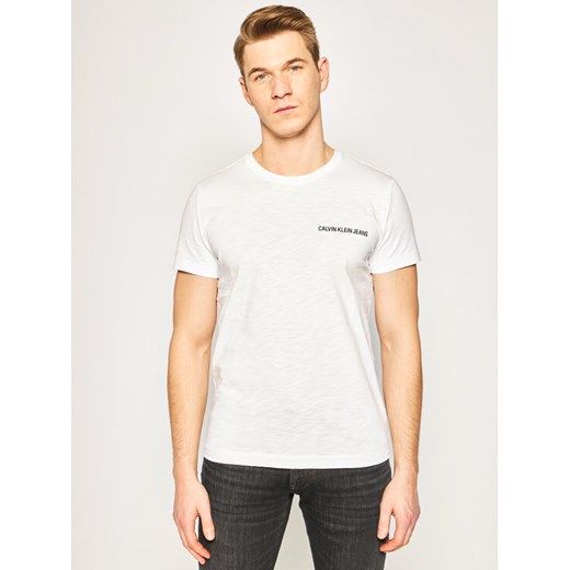 Calvin Klein Jeans T-Shirt Instit J30J312753 Biały Regular Fit XL okazja MODIVO