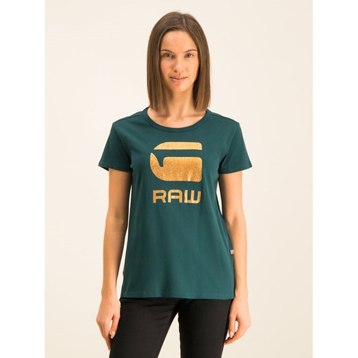 G-Star RAW T-Shirt Graphic 21 Top D15750-4107-A915 Zielony Regular Fit S okazyjna cena MODIVO