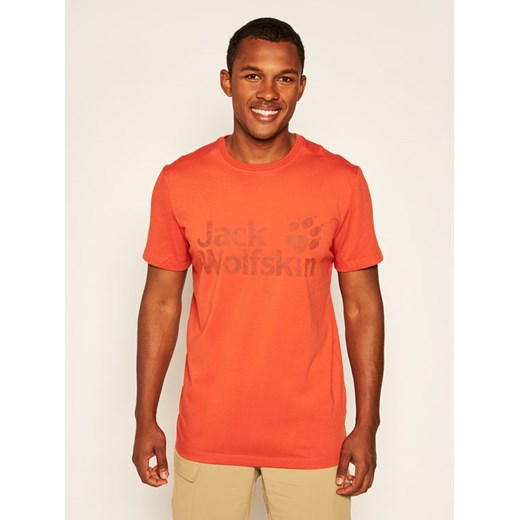 Jack Wolfskin T-Shirt Brand Logo T 1807261 Pomarańczowy Regular Fit Jack Wolfskin L wyprzedaż MODIVO