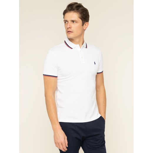 Polo Ralph Lauren Polo 710784010003 Biały Slim Fit Polo Ralph Lauren M okazja MODIVO