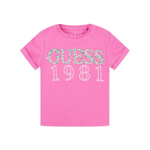 Guess T-Shirt K01I13 K9IY0 Różowy Regular Fit Guess 3 promocja MODIVO