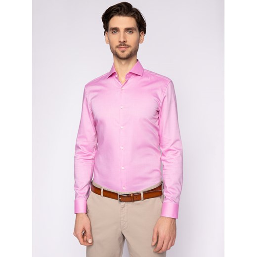 Hugo Koszula Kason 50391539 Różowy Slim Fit 39 promocyjna cena MODIVO