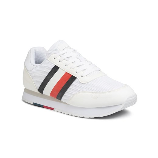 TOMMY HILFIGER Sneakersy Corporate Material Mix Runner FM0FM02688 Beżowy Tommy Hilfiger 44 promocja MODIVO