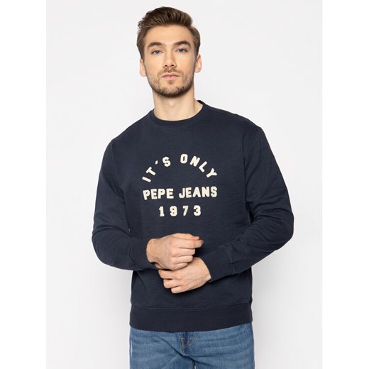 Pepe Jeans Bluza Arnold PM581717 Granatowy Regular Fit Pepe Jeans L MODIVO wyprzedaż