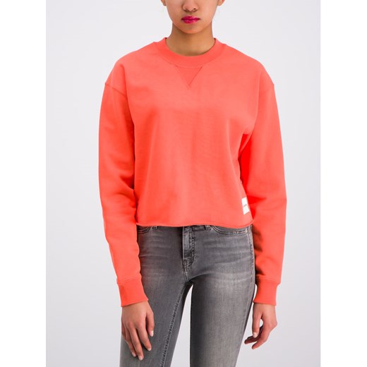 Calvin Klein Jeans Bluza J20J211599 Pomarańczowy Regular Fit M okazyjna cena MODIVO